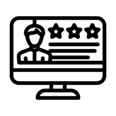 review colleague line icon vector. review colleague sign. isolated contour symbol black illustration