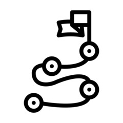 goal achievement of company line icon vector. goal achievement of company sign. isolated contour symbol black illustration