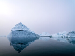 Arctic Icebergs on North Pole of to World