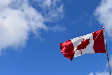 Canadian Flag in the Wind