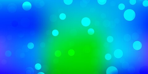 Light multicolor vector background with bubbles.