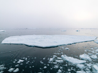 Arctic Icebergs on North Pole of to World