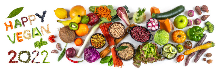 HAPPY VEGAN 2022 panoramic image,special Vegan