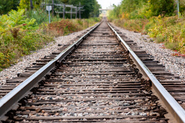 Fototapeta premium railway tracks in the countryside