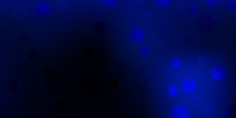 Dark blue vector layout with circle shapes.