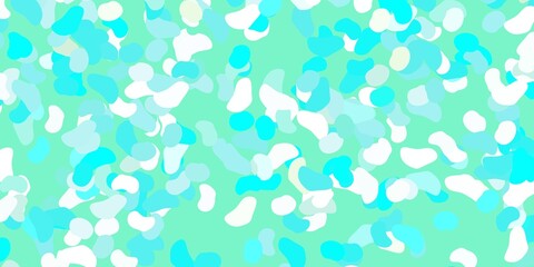 Light blue, green vector backdrop with chaotic shapes.
