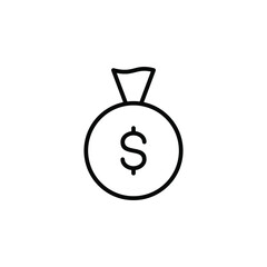 Money, Cash, Wealth, Payment Line Icon, Vector, Illustration, Logo Template. Suitable For Many Purposes