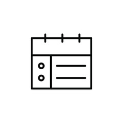 Calendar, Schedule, Date Line Icon, Vector, Illustration, Logo Template. Suitable For Many Purposes