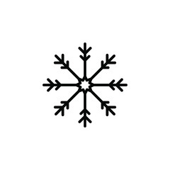 Winter, Snowfall, Snow, Snowflake Line Icon, Vector, Illustration, Logo Template. Suitable For Many Purposes
