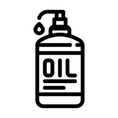 oil massage line icon vector. oil massage sign. isolated contour symbol black illustration