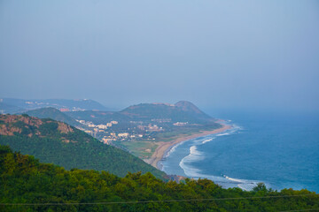 Obraz premium view of the sea from the mountain