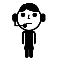 illustration design of cartoons characters with black and white concept