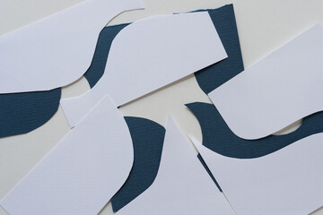 paper background with random shapes