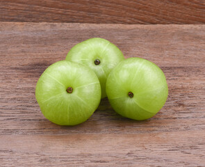 Indian gooseberry isolated on white background
