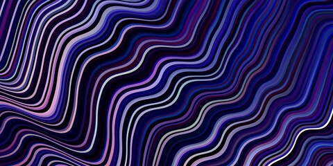 Light Pink, Blue vector background with bent lines.