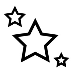 Stars Flat Icon Isolated On White Background