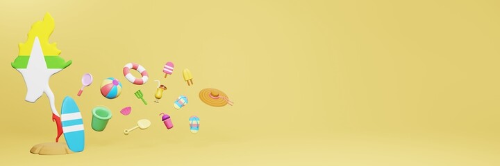 Obraz premium 3d rendering of summer holidays in Myanmar