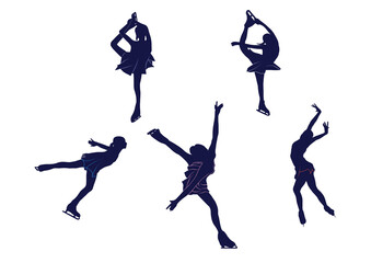 女子フィギュアスケートイラスト