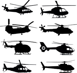 Helicopter Silhouette Pack © PapaGray