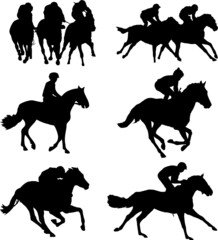 Horse Racing Silhouette Pack