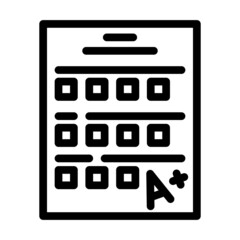 test school line icon vector. test school sign. isolated contour symbol black illustration