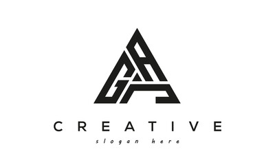 GAJ creative tringle letters logo design - obrazy, fototapety, plakaty