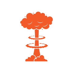 Bomb explosion icon design template vector isolated illustration