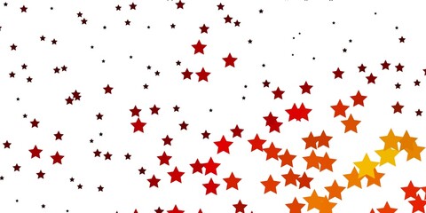 Light Red, Yellow vector template with neon stars.