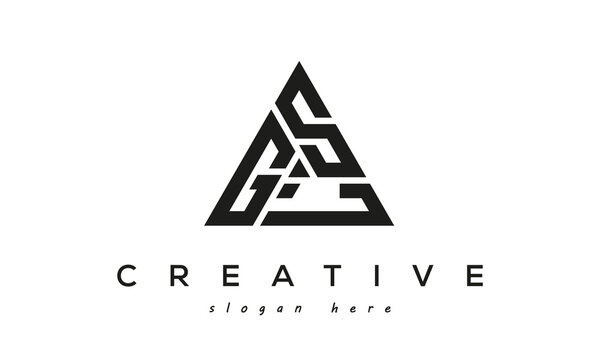 GSL creative tringle letters logo design
