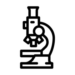microscope laboratory tool line icon vector. microscope laboratory tool sign. isolated contour symbol black illustration