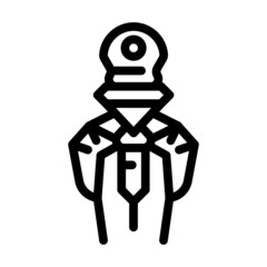 nano technology line icon vector. nano technology sign. isolated contour symbol black illustration