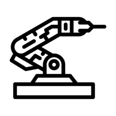 robohand technology line icon vector. robohand technology sign. isolated contour symbol black illustration
