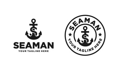 Seaman logo with initial S and anchor