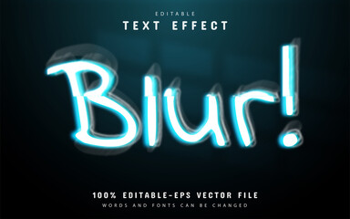 Blur text effect editable