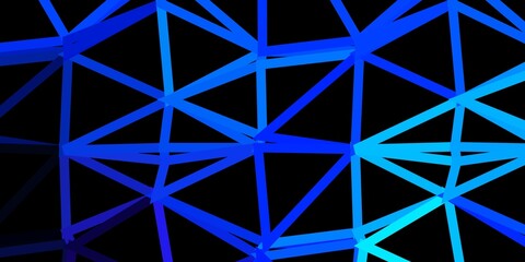 Dark blue vector polygonal background.