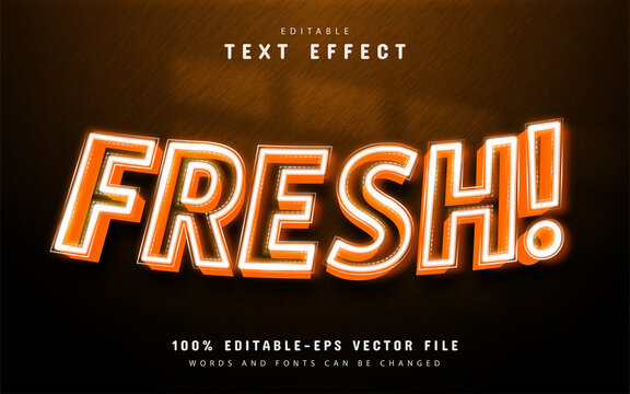 Fresh orange text effect editable