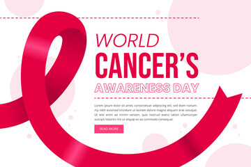 World Cancer's Awareness Day Banner Template