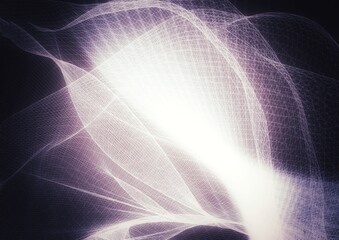 光の波が渦巻く抽象的な背景