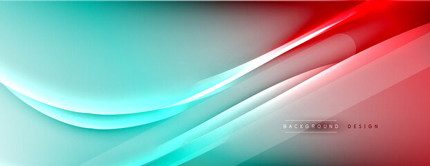 Abstract background. Shadow lines on bright shiny gradient background.