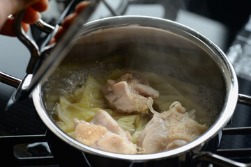 In Japan, hot-pot is often eaten in the winter.