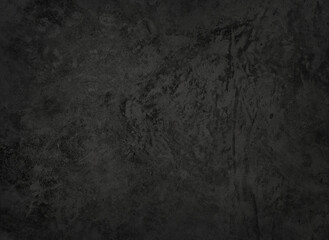 Naklejka premium dark black dirty plaster concrete wall texture used as background. old grungy texture, grey concrete flooring background. texture of dark gray decorative stucco or cement.
