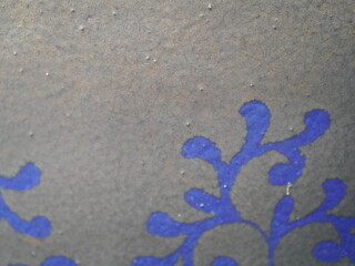Close-up of the beautiful texture of ceramics, painted in different colors.