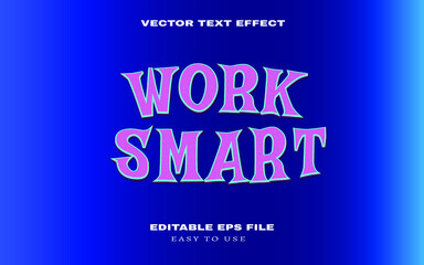 Editable work smart text effect with vintage texture