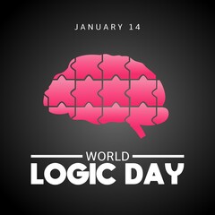 World Logic Day theme template. Vector illustration. Suitable for Poster, Banners, campaign and greeting card. 