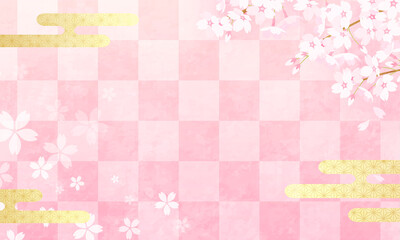 春の桜と提灯の和柄のベクターイラスト 花見 ひなまつり Wall Mural Honyojima 春の桜と提灯の和柄のベクターイラスト 花見 ひなまつり Wall Mural Honyojima