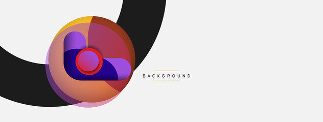 Circle and round shapes abstract background. Vector illustration for wallpaper banner background or landing page