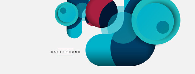 Creative geometric wallpaper. Minimal abstract background. Circles composition vector illustration for wallpaper banner background or landing page
