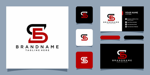 Letter SE Initial Modern Corporate Logotype with business card design template