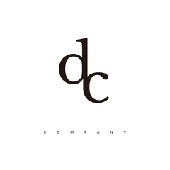 Initial DC Logo Design Vector
