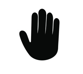 Do not touch hand icon. Prohibiting sign. Sign of the stop flat design. Vector Illustration
